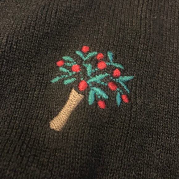 Vintage Black Sweater Set with Holiday Palm Trees - Picture 6 of 10